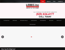 Tablet Screenshot of lebecinc.com